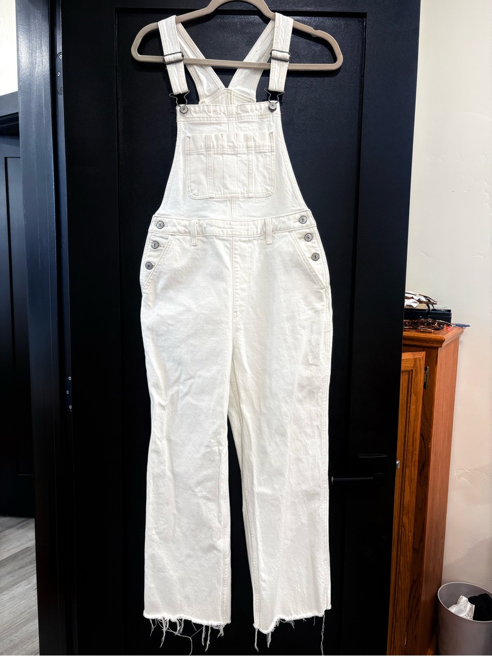 Abercrombie & Fitch Women's White Denim Overalls